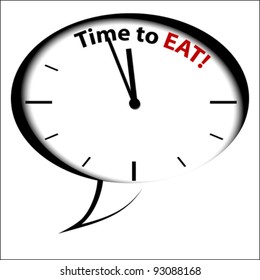 Bubble Clock "Time for EAT", vector