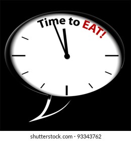 Bubble Clock "Time for EAT", vector