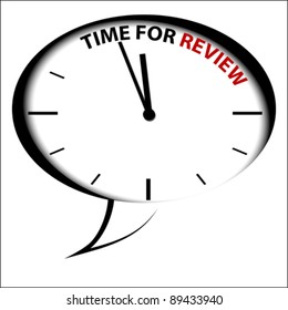 Bubble Clock "Time for review"