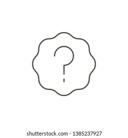Bubble, cloud, mood, question vector icon. Element of simple icon for websites, web design, mobile app, info graphics. Thick line icon for website design and development