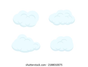 Bubble Cloud Vector Isolated On White Stock Vector (Royalty Free ...