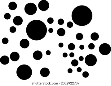 Bubble Cluster Icon With Flat Style. Isolated Vector Bubble Cluster Icon Illustrations, Simple Style.