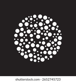 Bubble cluster icon with flat style. Isolated vector bubble cluster icon illustrations, simple style.Modern Line Art Circle Design