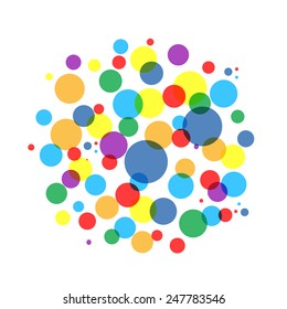 Bubble colorful frame for your design. Vector illustration