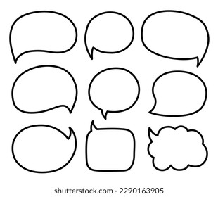 Bubble comic speech set isolated on white background. Vector illustration. 