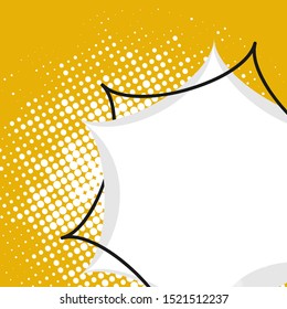 Bubble comic style design on yellow background