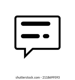 Bubble comment or bubble talk icon