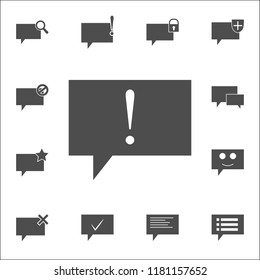 bubble of communication exclamations icon. web icons universal set for web and mobile