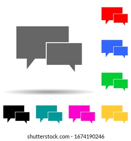 bubble of communication exclamations multi color style icon. Simple thin line, outline vector of web icons for ui and ux, website or mobile application