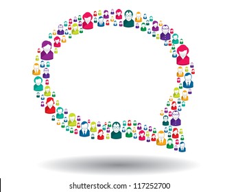 bubble of communication in illustration vector