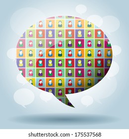 bubble of communication in illustration vector