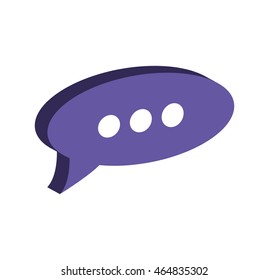 bubble communication message speak icon. Isolated and flat illustration. Vector graphic