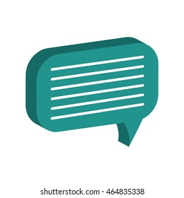 bubble communication message speak icon. Isolated and flat illustration. Vector graphic
