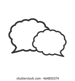 bubble communication message speak icon. Isolated and flat illustration. Vector graphic