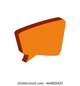 bubble communication message speak icon. Isolated and flat illustration. Vector graphic