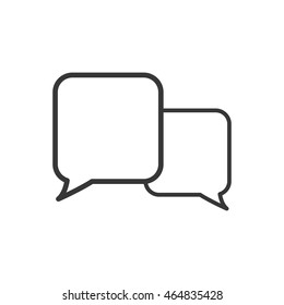 bubble communication message speak icon. Isolated and flat illustration. Vector graphic