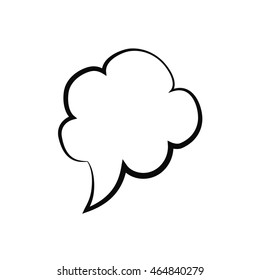 bubble communication message speak icon. Isolated and flat illustration. Vector graphic