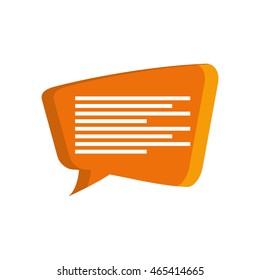 bubble communication speak chat icon. Isolated and flat illustration. Vector graphic