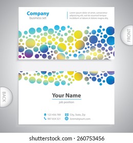 Bubble decorative pattern - universal business card - information label - company presentations - decorative background - stock vector