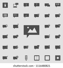 bubble description of nature icon. Detailed set of  Minimalistic  icons. Premium quality graphic design sign. One of the collection icons for websites, web design, mobile app on colored background