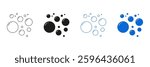 Bubble Design Line And Solid Icon Set. Bubble Collection. Isolated Vector Illustration.
