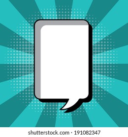 Bubble design over blue stripes background, vector illustration