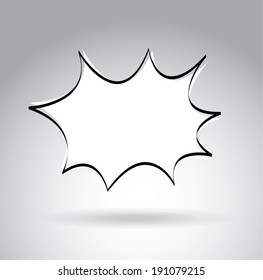 Bubble design over gray background, vector illustration