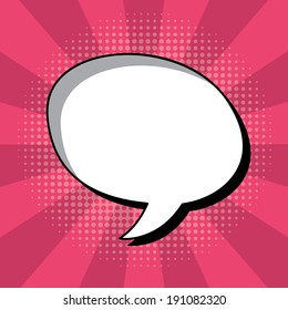 Bubble design over pink background, vector illustration