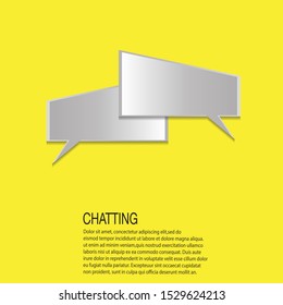 Bubble dialog box chatting template. Vector illustration.