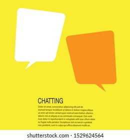 Plantilla de conversación del cuadro de diálogo Burbuja. Ilustración vectorial.