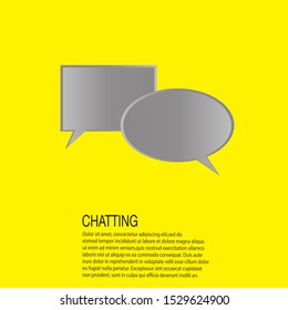 Bubble dialog box chatting template. Vector illustration.