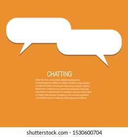 Bubble dialog box chatting template. Vector illustration.