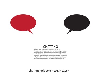 Bubble dialog box chatting template. Vector illustration.