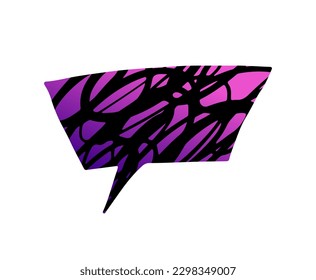 Bubble Dialogue. Speech bubble, chat window, dialogue, message. Textured, hand-drawn. Vector illustration thinking symbol isolated on white background. 