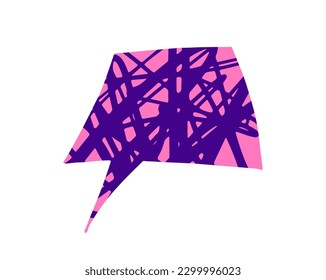 Bubble Dialogue. Speech bubble, chat window, dialogue, message. Textured, hand-drawn. Vector illustration thinking symbol isolated on white background. 