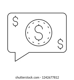 bubble   dollar   message  