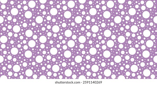 Bubble Dots Seamless Pattern on Solid Background  