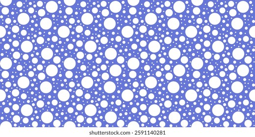 Bubble Dots Seamless Pattern on Solid Background  