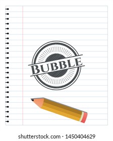 Bubble drawn with pencil strokes. Vector Illustration. Detailed.