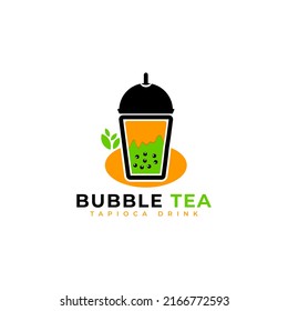 Bubble Drink Cup Logo Design Element
