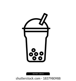 bubble drink icon vector logo template in trendy style