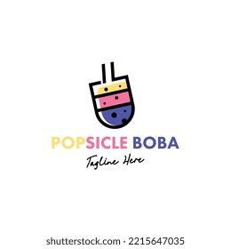 Bubble Drink Logo Design Concept Vector. Boba Drink Logo Template. Sweet Drink Logo Concept
