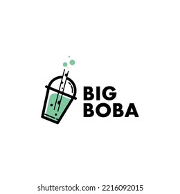 Bubble Drink Logo Design Concept Vector. Boba Drink Logo Template. Sweet Drink Logo Concept