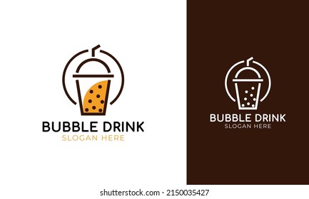 Modern tea cup logo template design