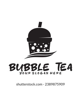 Bubble drink tea logo icon graphic template