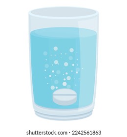 Bubble effervescent tablet icon cartoon vector. Medicine flavour. Powder drug