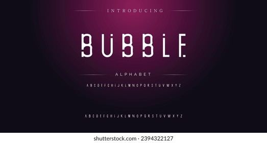 Bubble Elegant Font Uppercase Lowercase and Number. Classic Lettering Minimal Fashion Designs. Typography modern serif fonts regular decorative vintage concept. vector illustration