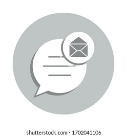 bubble, envelope, dialog system badge icon. Simple glyph, flat vector of Business icons for ui and ux, website or mobile application