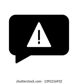 bubble error vector glyph flat icon