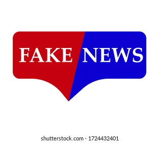 Bubble fake news on white background, sign for design, vector illustration